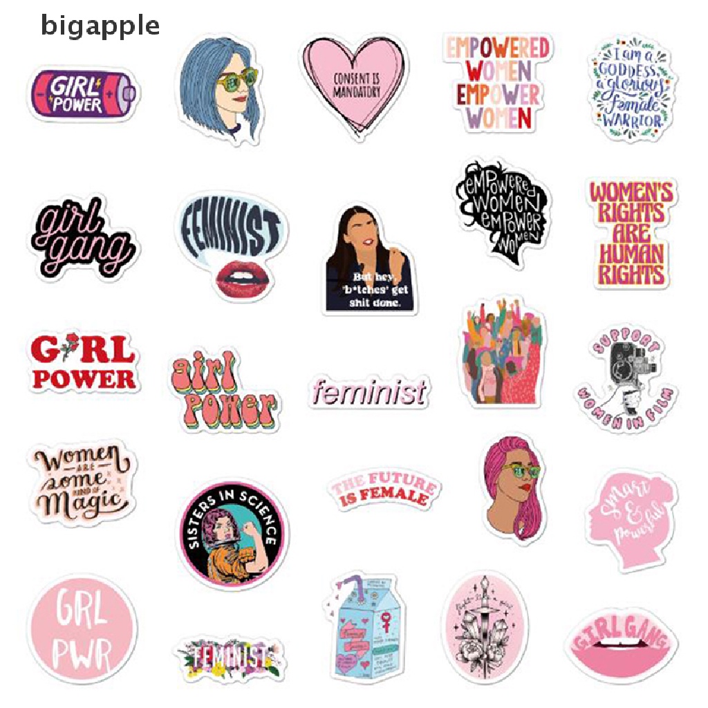 Set 50 Đề Can Dán Trang Trí Điện Thoại / Ván Trượt / Laptop Họa Tiết Hoạt Hình Dễ Thương