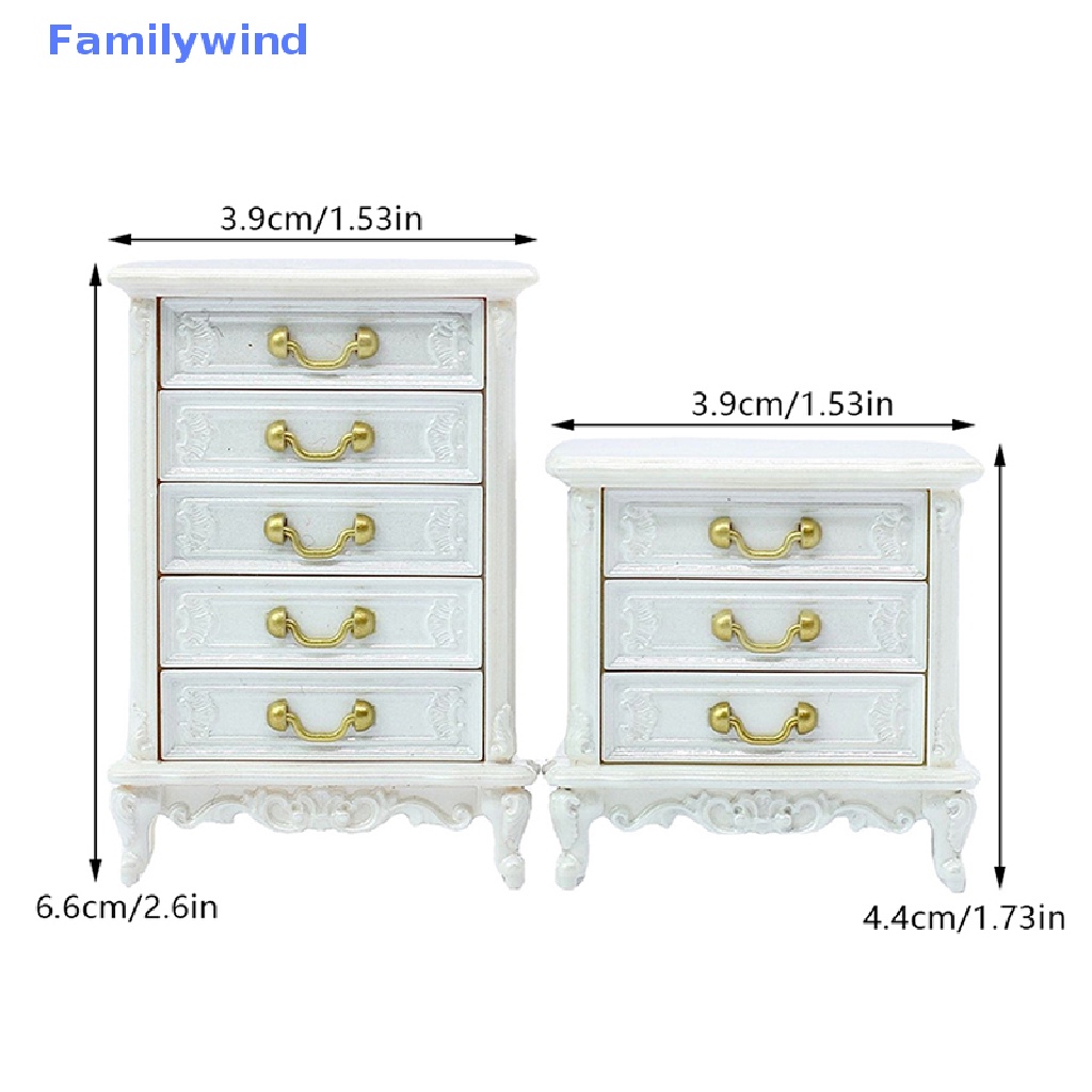1 Mô Hình Tủ Đựng Đồ Dùng Phòng Ngủ / Ngăn Kéo Tủ Kéo / Bàn Tỷ Lệ 1: 12 Độc Đáo Trang Trí Nhà Búp Bê