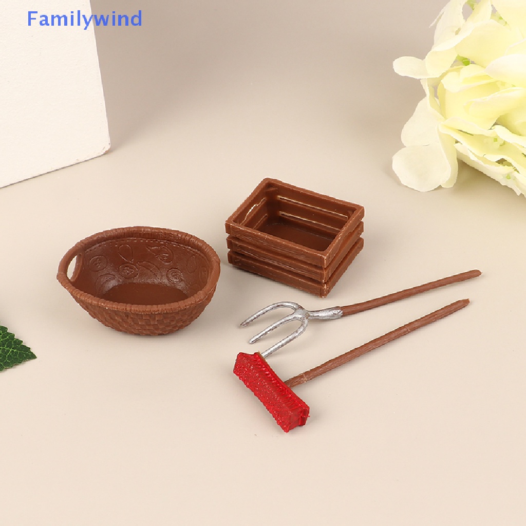 Set 4 Mô Hình Các Dụng Cụ Nông Trại Mini Trang Trí Nhà Búp Bê