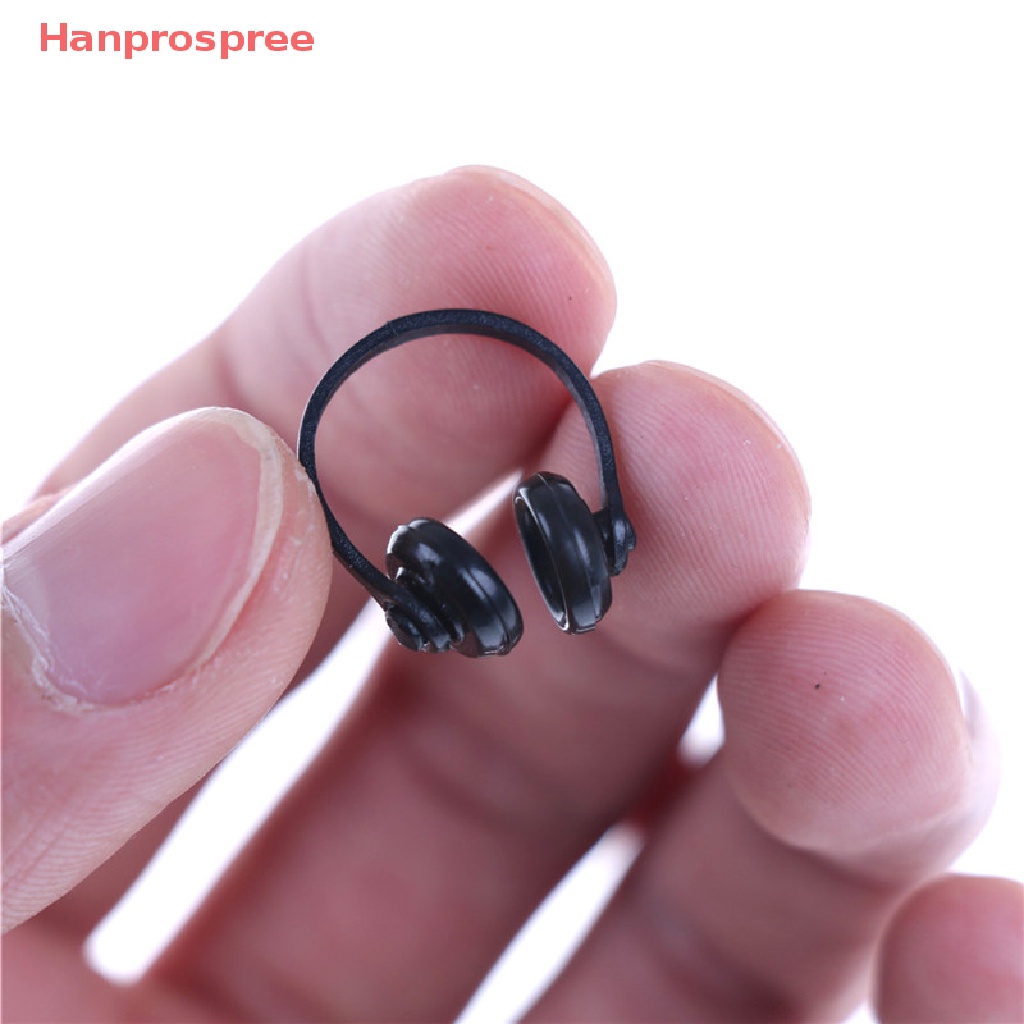 Tai Nghe Màu Đen Phụ Kiện Cho Nhà Búp Bê Tỉ Lệ 1 / 12