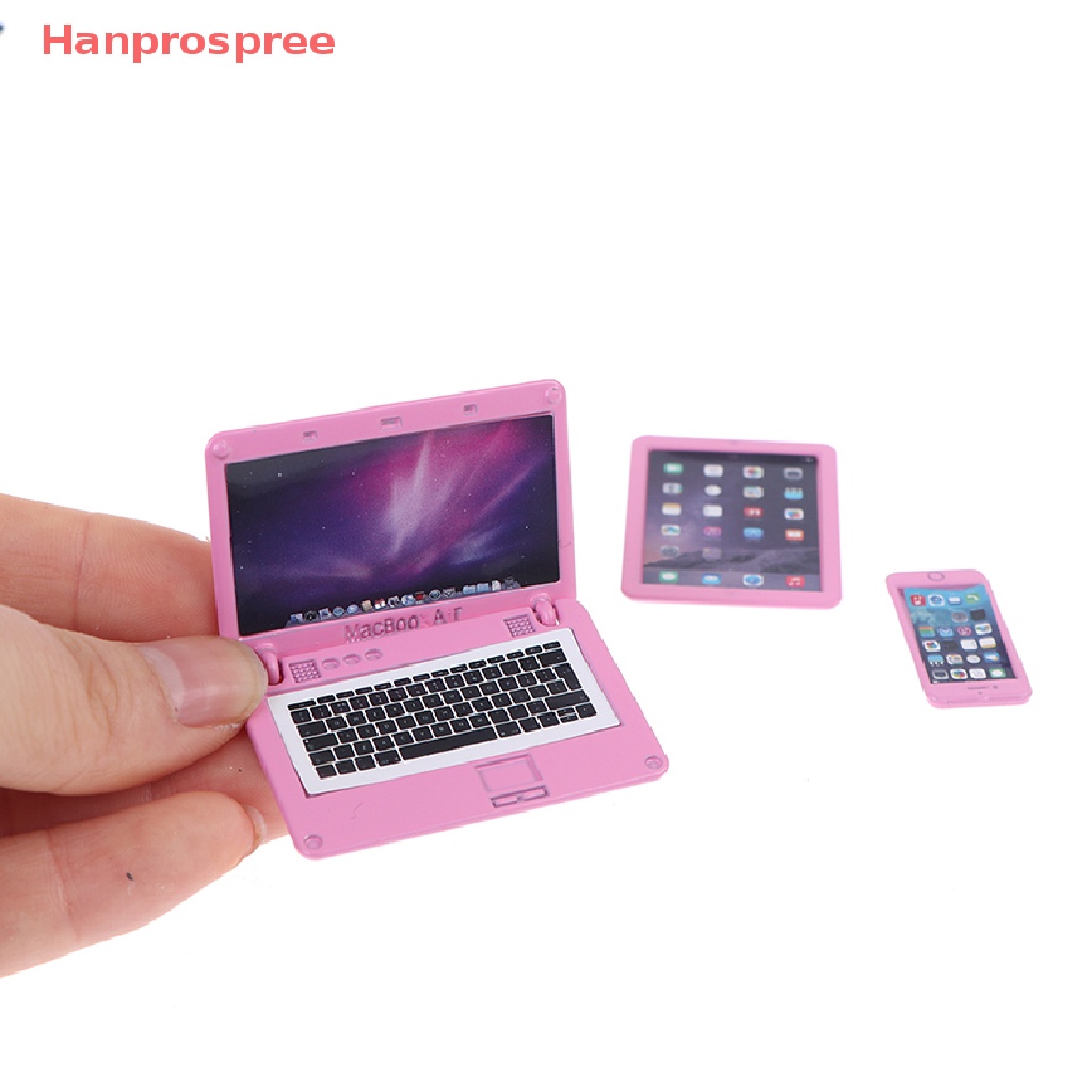 Set 3 Mô Hình Máy Tính Bảng / Điện Thoại Di Động Trang Trí Nhà Búp Bê Tỉ Lệ 1 / 6