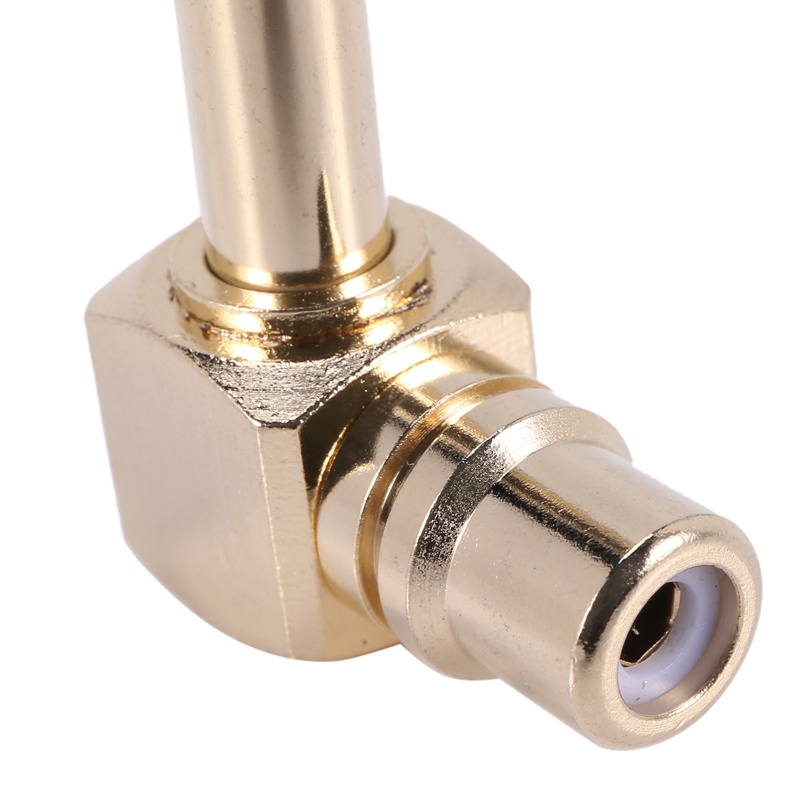 Set 2 Đầu Chuyển Đổi Âm Thanh RCA Female Sang 1 / 4 inch Mono Male Góc Phải Màu Vàng