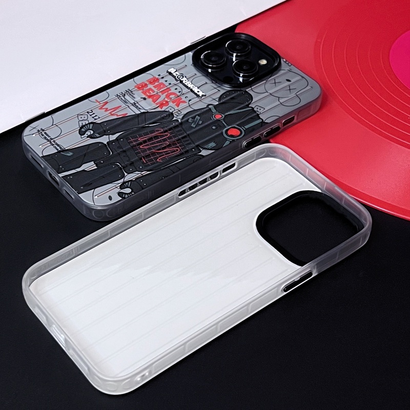 Ốp Điện Thoại TPU Silicon Mềm Trong Suốt In Hình Gấu Hoạt Hình Bảo Vệ Ống Kính Máy Ảnh Cho iphone 14 13 12 11 Pro Max