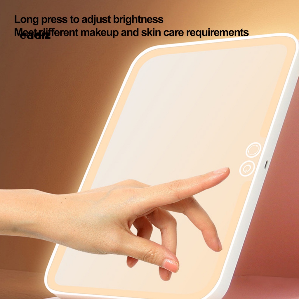 1 Bộ Gương Trang Điểm 1200mAh Có Đèn LED Có Thể Sạc Lại Tiện Dụng