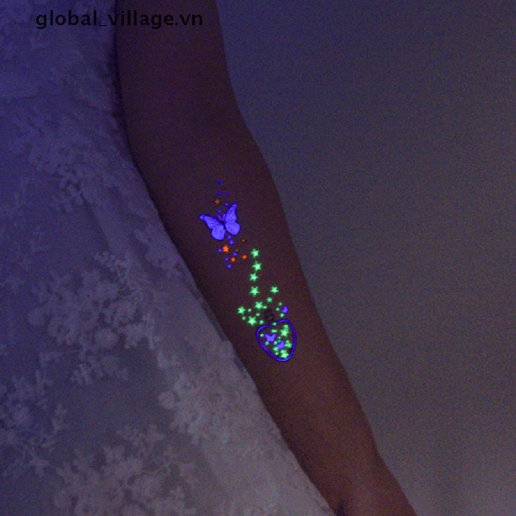 Hình Xăm Dán Tạm Thời Chống Nước Phát Quang Độc Đáo