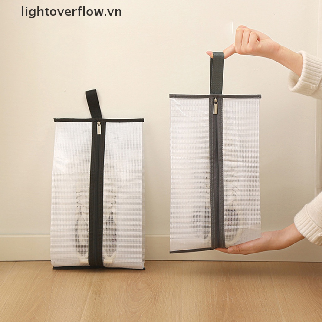 Túi Đựng Giày Bốt Trong Suốt Chống Nước Chống Bụi Có Khóa Kéo Tiện Dụng