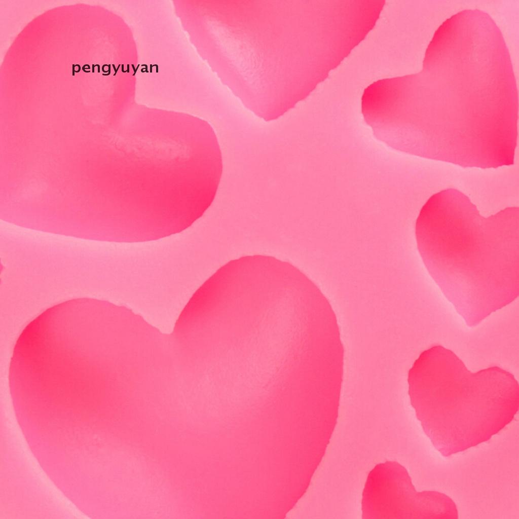 Khuôn Silicone Tạo Hình Trái Tim 3D Trang Trí Bánh DIY