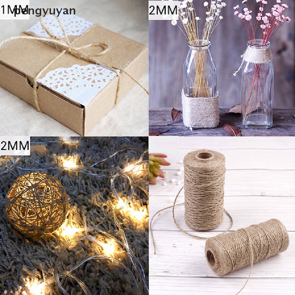 [pengyuyan] Cuộn Dây Đay Khô Tự Nhiên 100M Dùng Trang Trí Đồ Chơi Thủ Công DIY