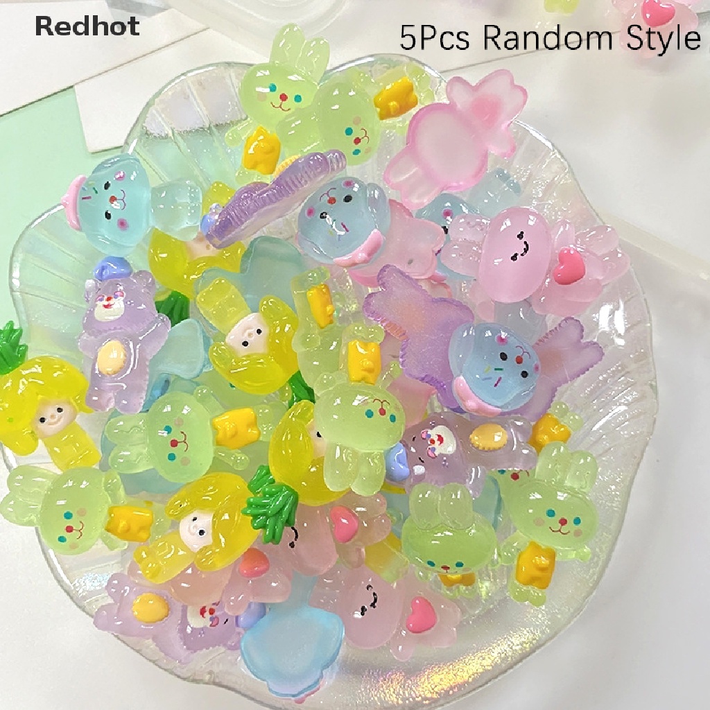 &lt; Redhot &gt; Set 5 Đồ trang trí Động Vật Hoạt Hình Phát Quang Trang Trí Nhà Cửa DIY