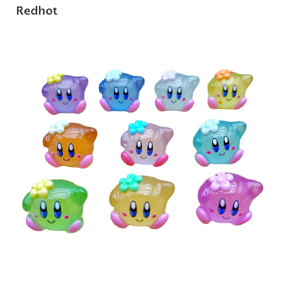 &lt; Redhot &gt; 2 Sản Phẩm Trang Trí Tiểu Cảnh Hoạt Hình Kirby Kawaii