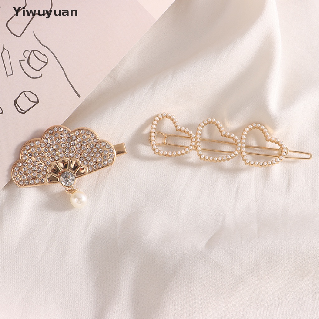 1 Kẹp Tóc Hình Trái Tim Đính Đá Thời Trang