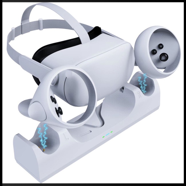 Đế Sạc Đứng Tay Trái Phải Có Đèn Led Cho Kính Bảo Hiểm Oculus Quest 2 Vr