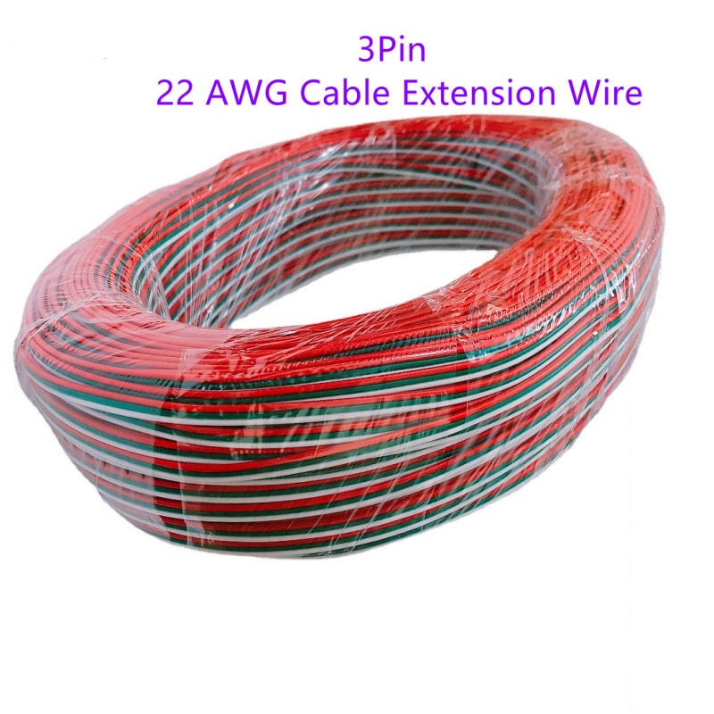 Dây Cáp Nối Dài 30M / 50M / 2pin 3pin 4pin 5Pin 6pin 22AWG Cho Dây Đèn Led RGB / RGBW CCT WS2811 / 2812 50M