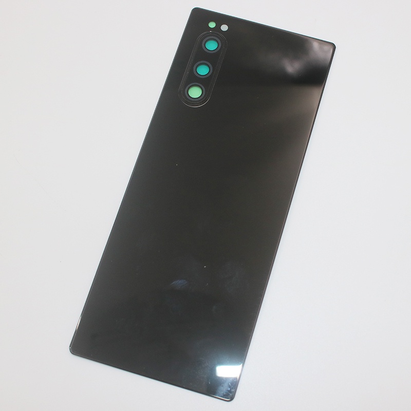 Nắp Đậy Pin Mặt Sau Bằng Kính Mới Cho Sony Xperia 5 J8210 J8270 J9210 &amp; Logo Trang Trí Xinh Xắn Chất Lượng