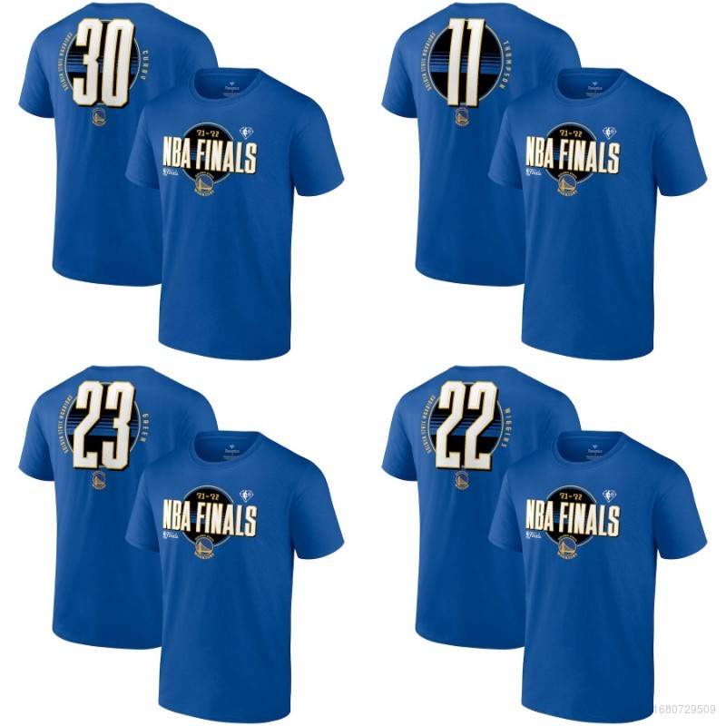 Áo Thun Cổ Tròn GP1 2022 NBA Finals Warriors Curry Thompson Đội Tóc Giả Màu Xanh Lá Cây Phong Cách Unisex PG1