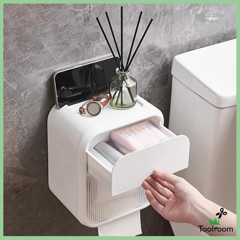 Giá Đỡ Cuộn Khăn Giấy Kèm Kệ Điện Thoại Không Cần Đục Lỗ Cho Phòng Khách / Bàn Ăn