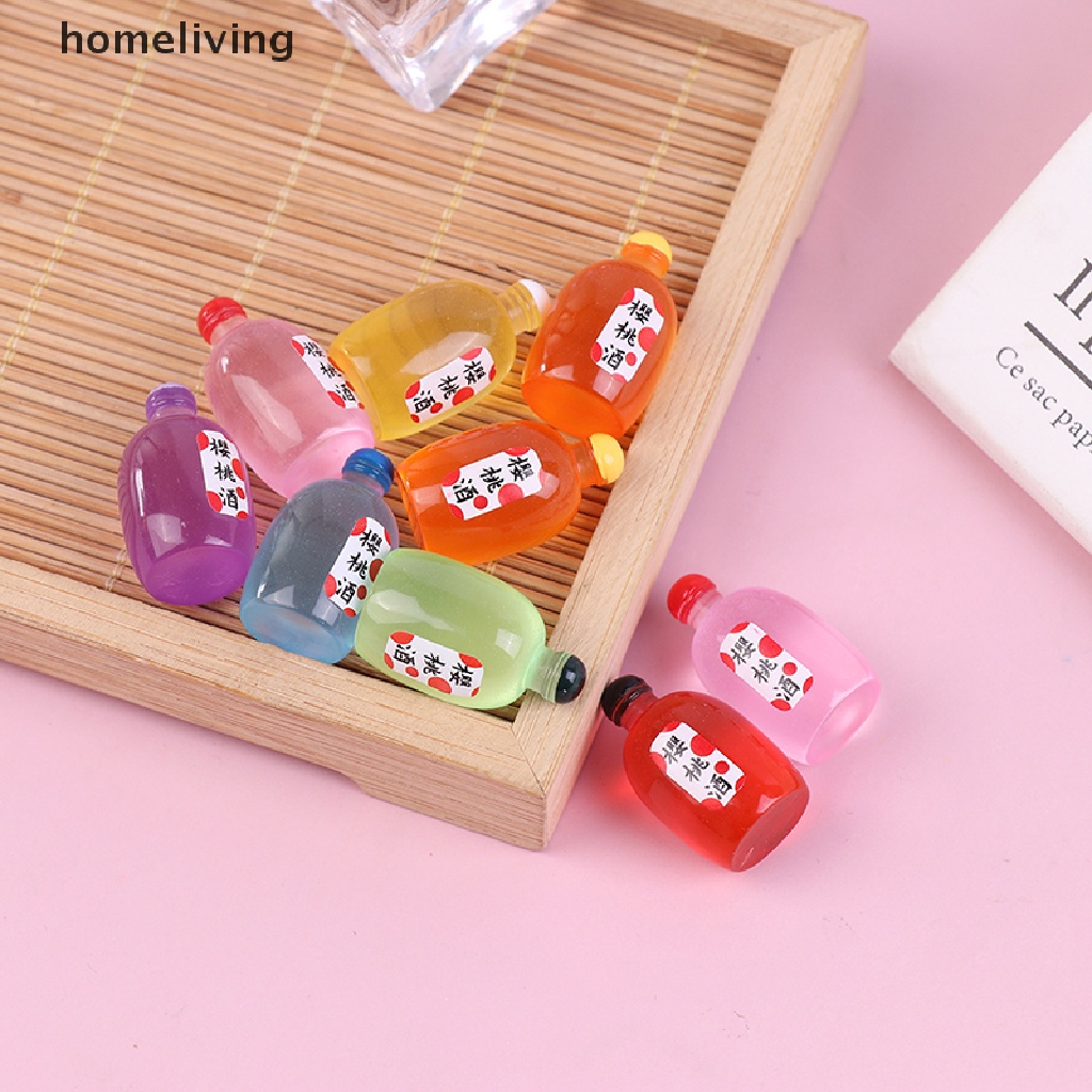 Set 10 Bình Rượu Mini Tỉ Lệ 1: 12 Dùng Để Trang Trí Nhà Búp Bê