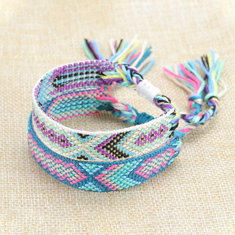 1 Vòng Đeo Tay Dây Bện Nhiều Màu Sắc Thời Trang Unisex