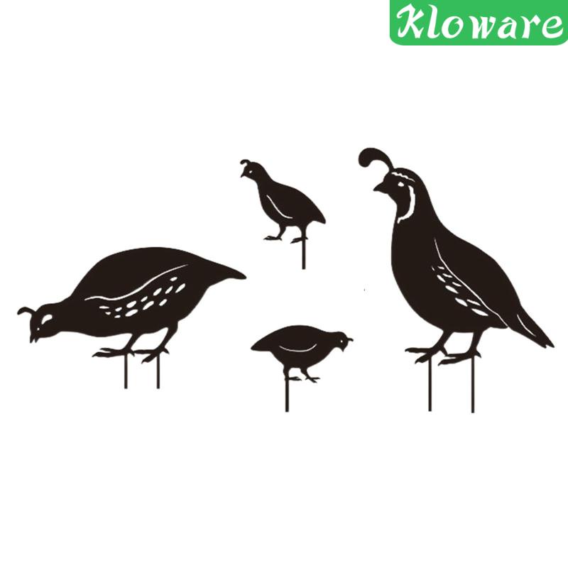Set 4 Bức Tượng Chim Trang Trí Sân Vườn