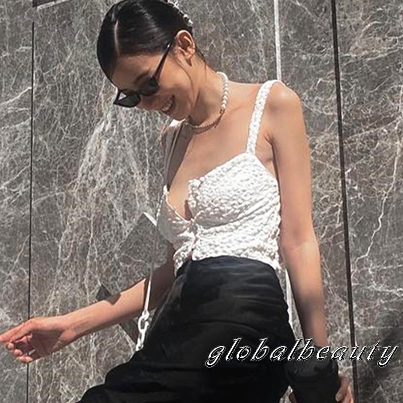 Áo Hai Dây Màu Trơn Họa Tiết In Thời Trang Mùa Hè Cho Nữ