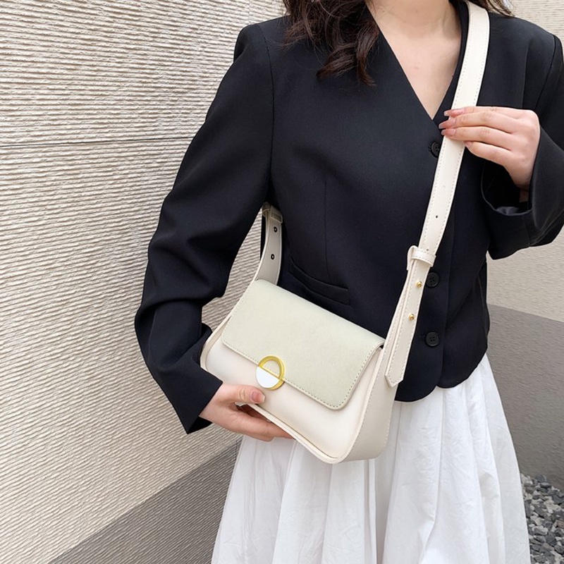Ielgy Túi đeo dưới cánh tay Thời Trang Phương Tây Đơn Giản Màu Tương Phản Phong Cách niche Cho Nữ