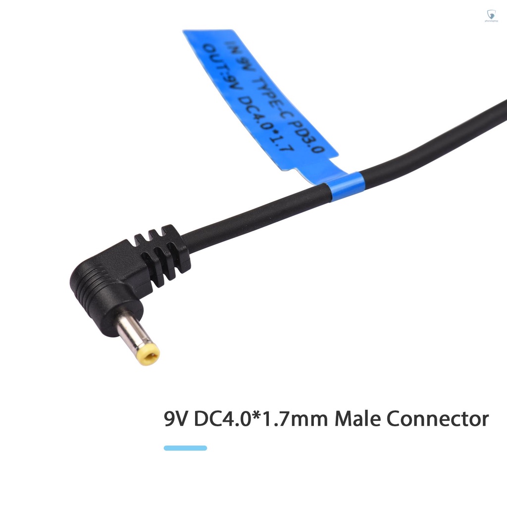 Dây Cáp Sạc Chuyển Đổi 9V PD3.0 USB Type-C Male Sang 9V DC4.0 * 1.7mm Male