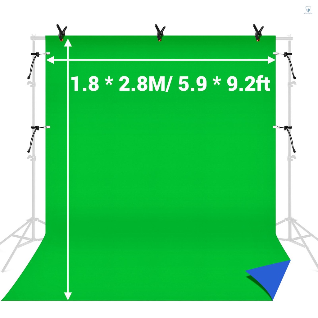 Phông Nền Chụp Ảnh Andoer 1.8 * 2.8M / 5.9 * 9.2ft Chất Liệu Polyeste Kèm 3 Kẹp Cố Định