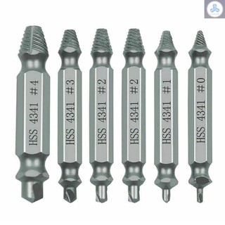 6Pcs Broken Screw Extractors Set Stripped Damaged Screw Remover Tool