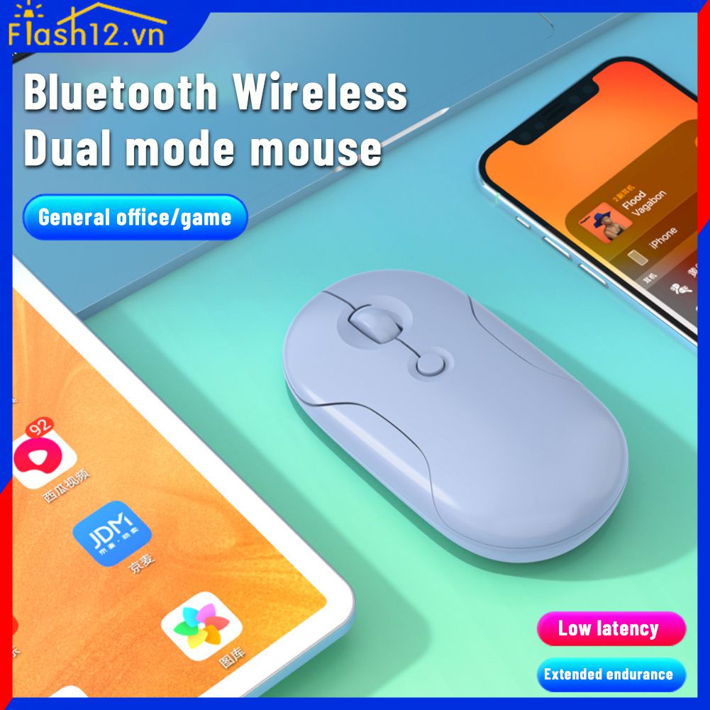 Pebble Chuột Bluetooth Không Dây Sạc Được Cho Máy Tính Bảng Ipad Flash12_vn