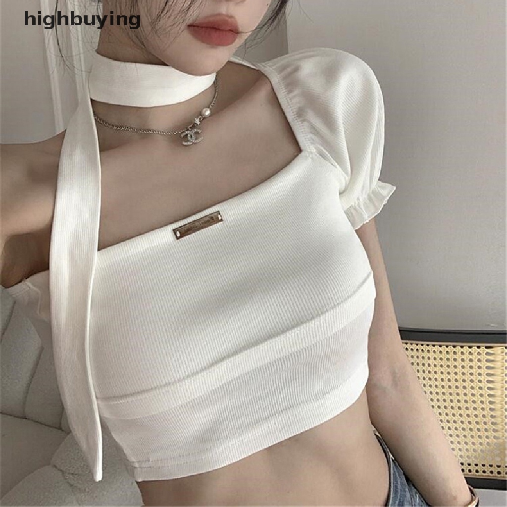 Áo Thun Lửng Trễ Vai Phong Cách Đường Phố Cá Tính Cho Nữ