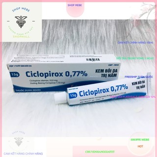 Combo kem bôi ciclopirox 0.77% bôi hắc lào, lang ben, nấm đồng tiền, nấm móng
