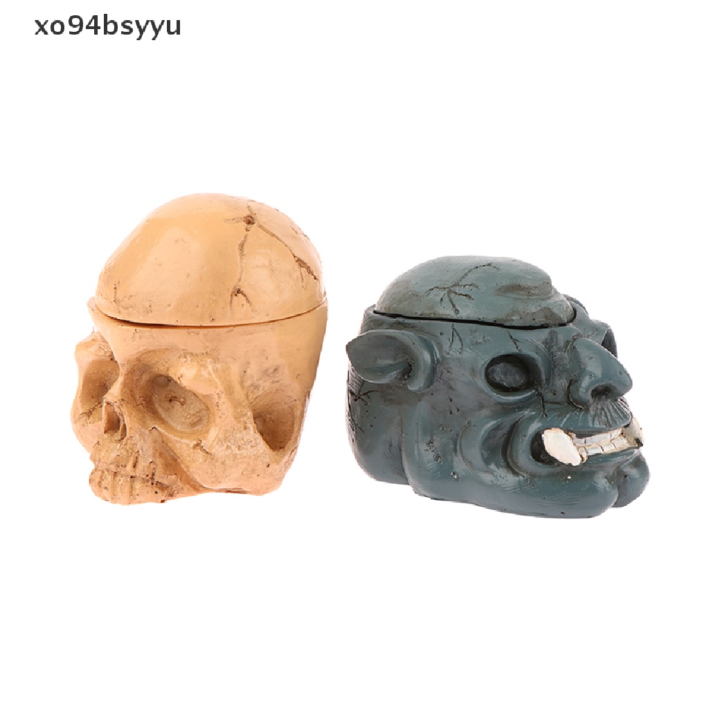 Cốc Đựng Mực Xăm 7 / 8 Lỗ Xo94Bsyu Hình Đầu Lâu Bằng Nhựa Resin Cứng