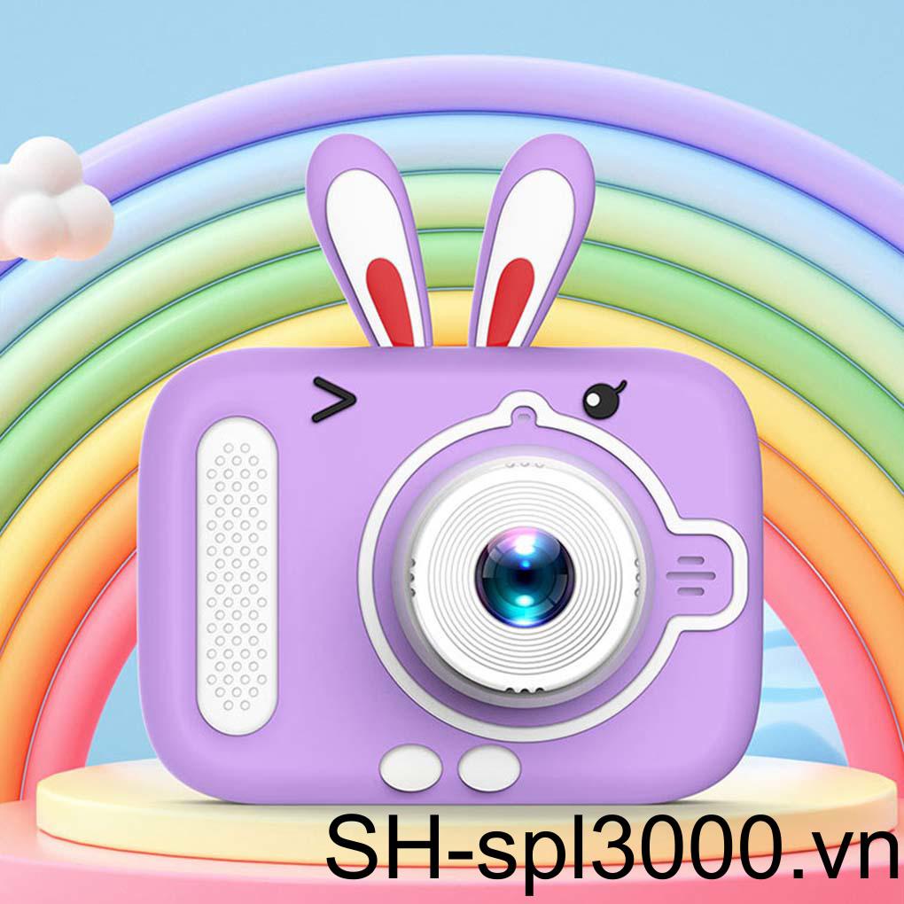 Máy Ảnh Đồ Chơi In Họa Tiết Hoạt Hình Màu Xanh Dương Dùng Làm Quà Tặng Sinh Nhật Cho Bé Gái