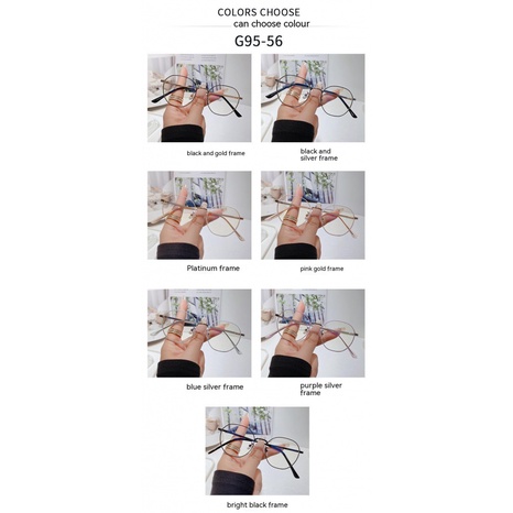 kính kim loại mắt kính thời trang nữ gọng kính kim loại gọng kính tròn