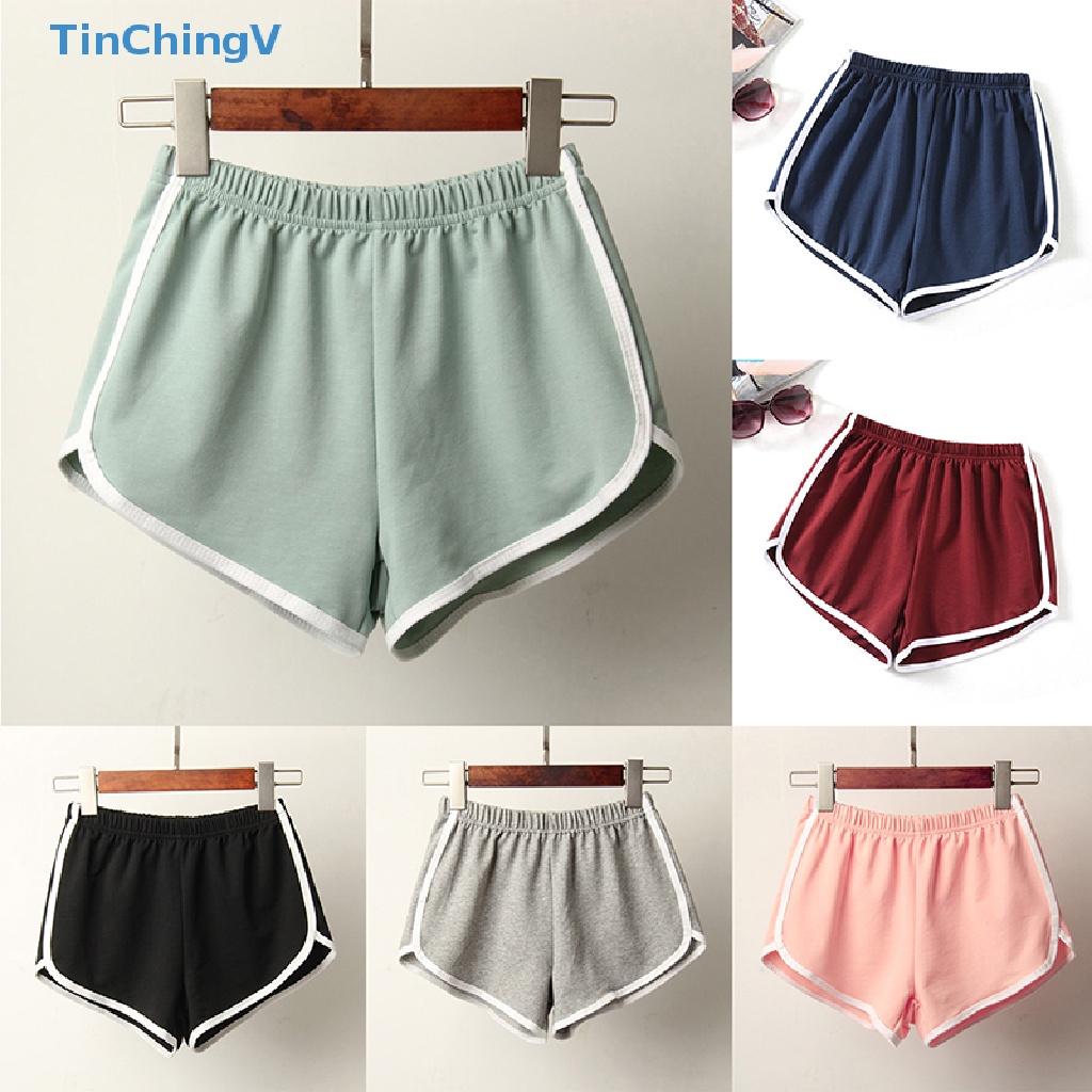 Quần Short Thể Thao Đi Biển Dáng Ôm Lưng Thun Co Giãn Màu Kẹo Thời Trang Mùa Hè Hàng Mới Dành Cho Bạn Nữ [Mới]
