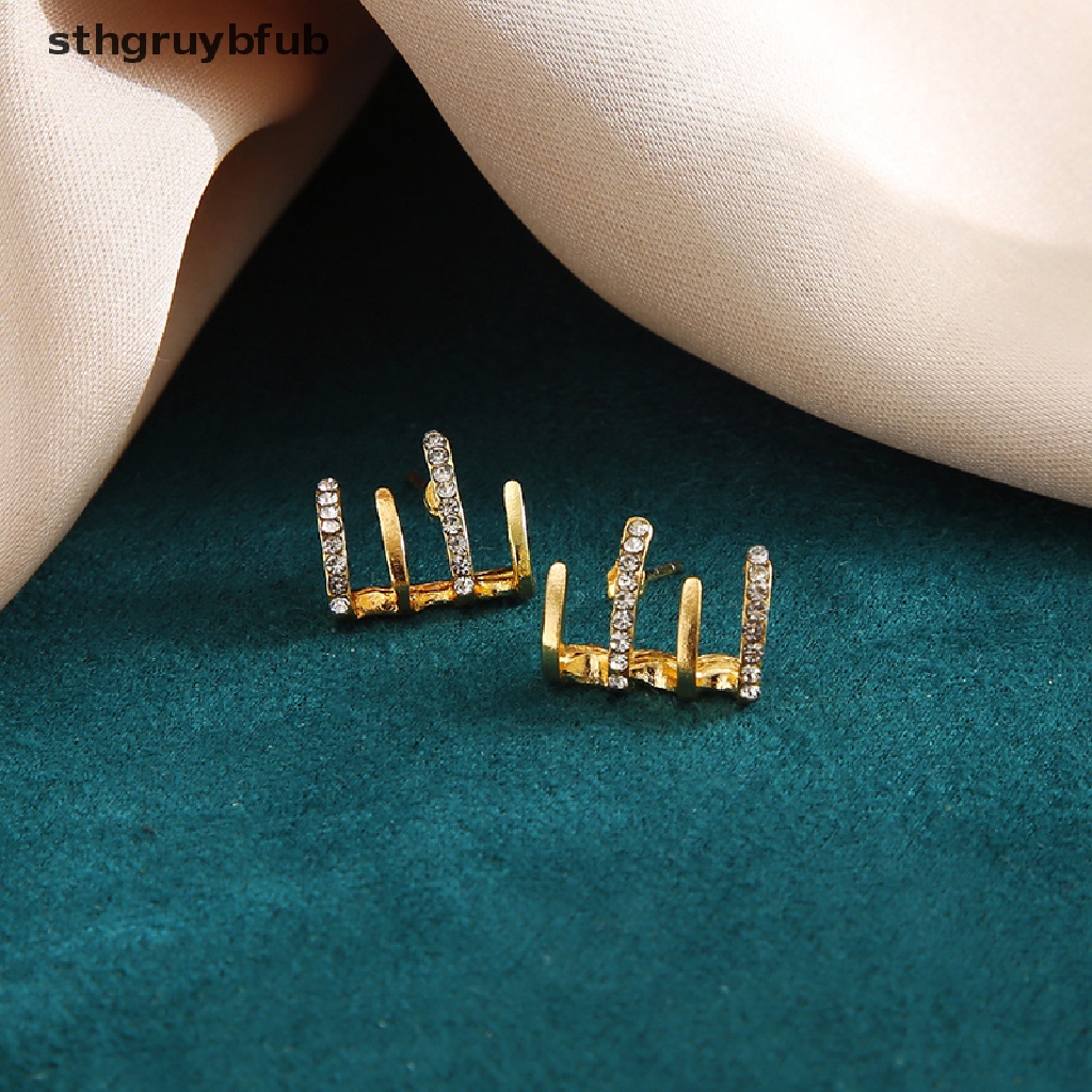 Khuyên Tai Đính Đá Zircon Lấp Lánh Thời Trang