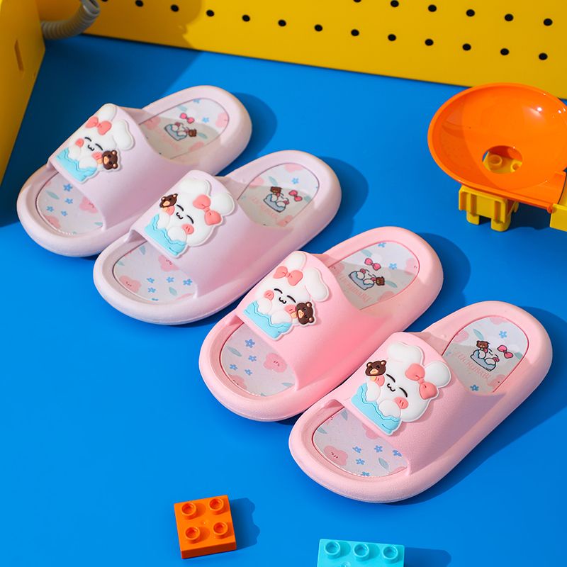 Dép Sandal Hình Thỏ Hoạt Hình Trọng Lượng Nhẹ Không Trượt Thời Trang Mùa Hè Cho Bé Gái