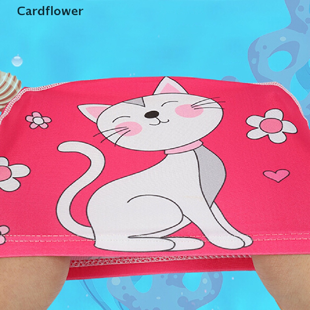 < Cardflower > Mũ Bơi Co Giãn In Hình Hoạt Hình Dễ Thương Bảo Vệ Tai Bảo Vệ Trẻ Em Đang Giảm