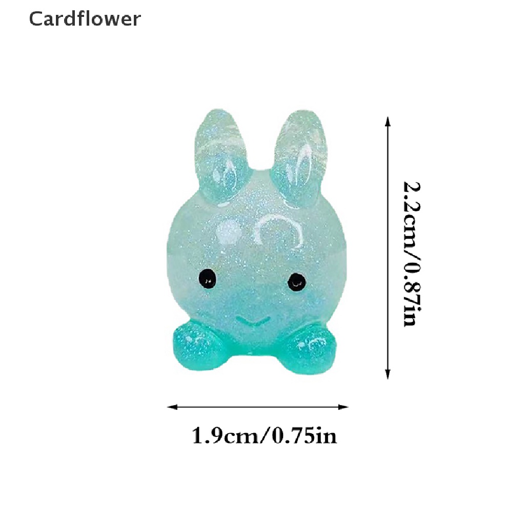 Bộ 5 Đồ Chơi Thỏ Hoạt Hình Mini Bằng Nhựa Resin Phát Sáng Trang Trí Sân Vườn Nhà Cửa Crafg