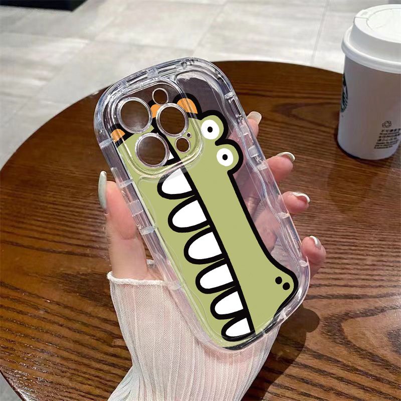 ✅Ốp Điện Thoại Dẻo Trong Suốt Họa Tiết Cá Sấu Nhỏ Dễ Thương Chống Sốc Cho Iphone14 PGI6 137 promax / 11 / 128p xs xriPhone14