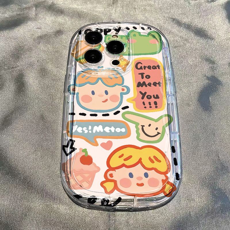 ✅Ốp Điện Thoại Mềm Trong Suốt Chống Sốc In Họa Tiết Graffiti Cho Iphone 11I 14 7 / 8p 12xs promax xr13