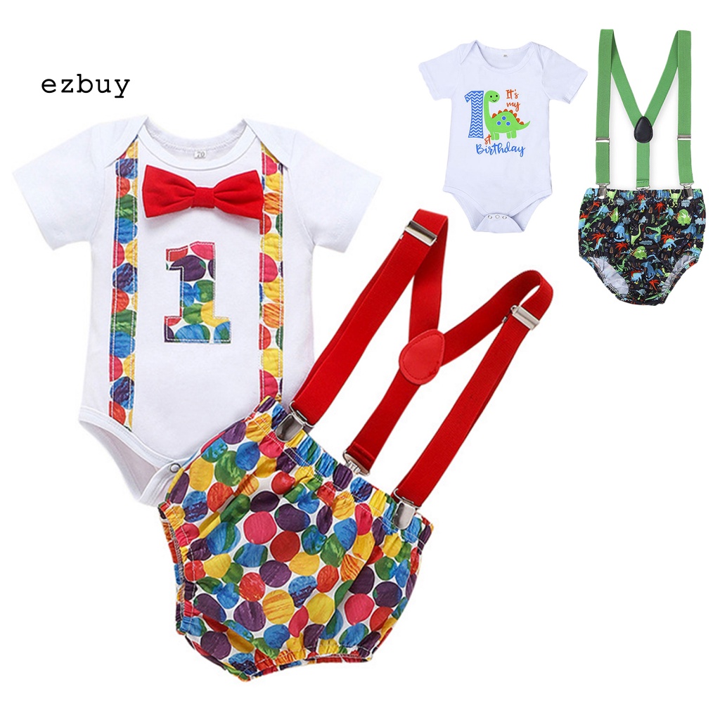 Bộ Áo Liền Quần Tay Ngắn Thoáng Khí In Họa Tiết Hoạt Hình Dễ Thương Thời Trang Cho Bé