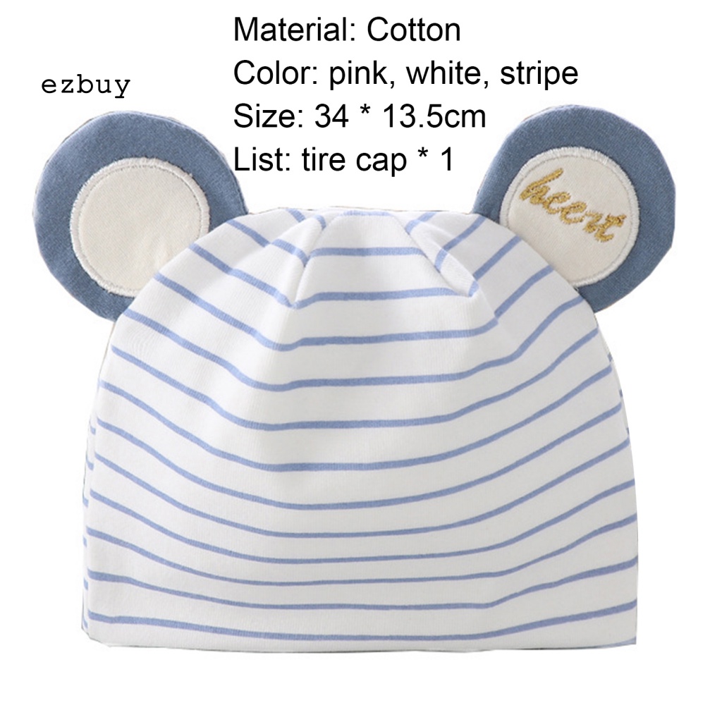 Mũ Beanie Thiết Kế Tai Hoạt Hình Thân Thiện Với Da Cho Bé Sơ Sinh