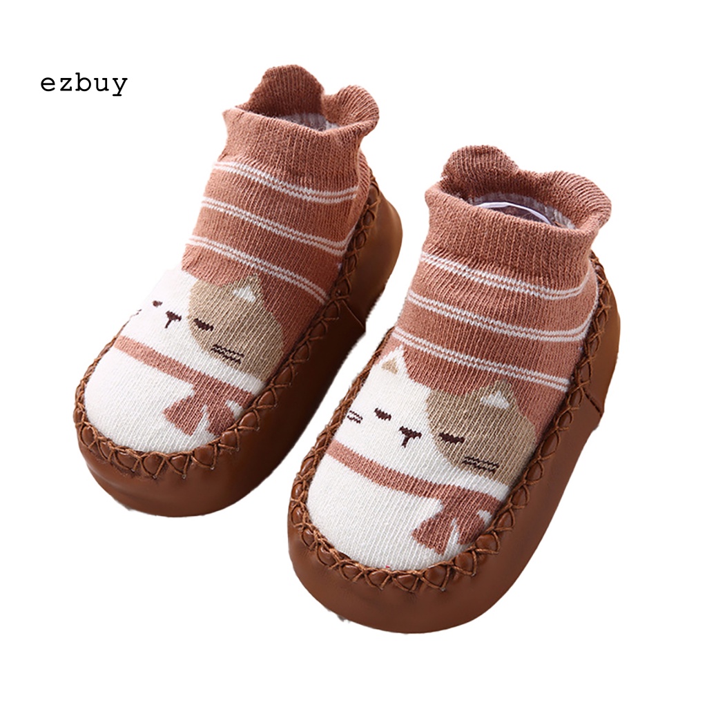 1 Đôi Tất Chống Trượt Thấm Hút Mồ Hôi In Họa Tiết Hoạt Hình Dễ Thương Cho Bé