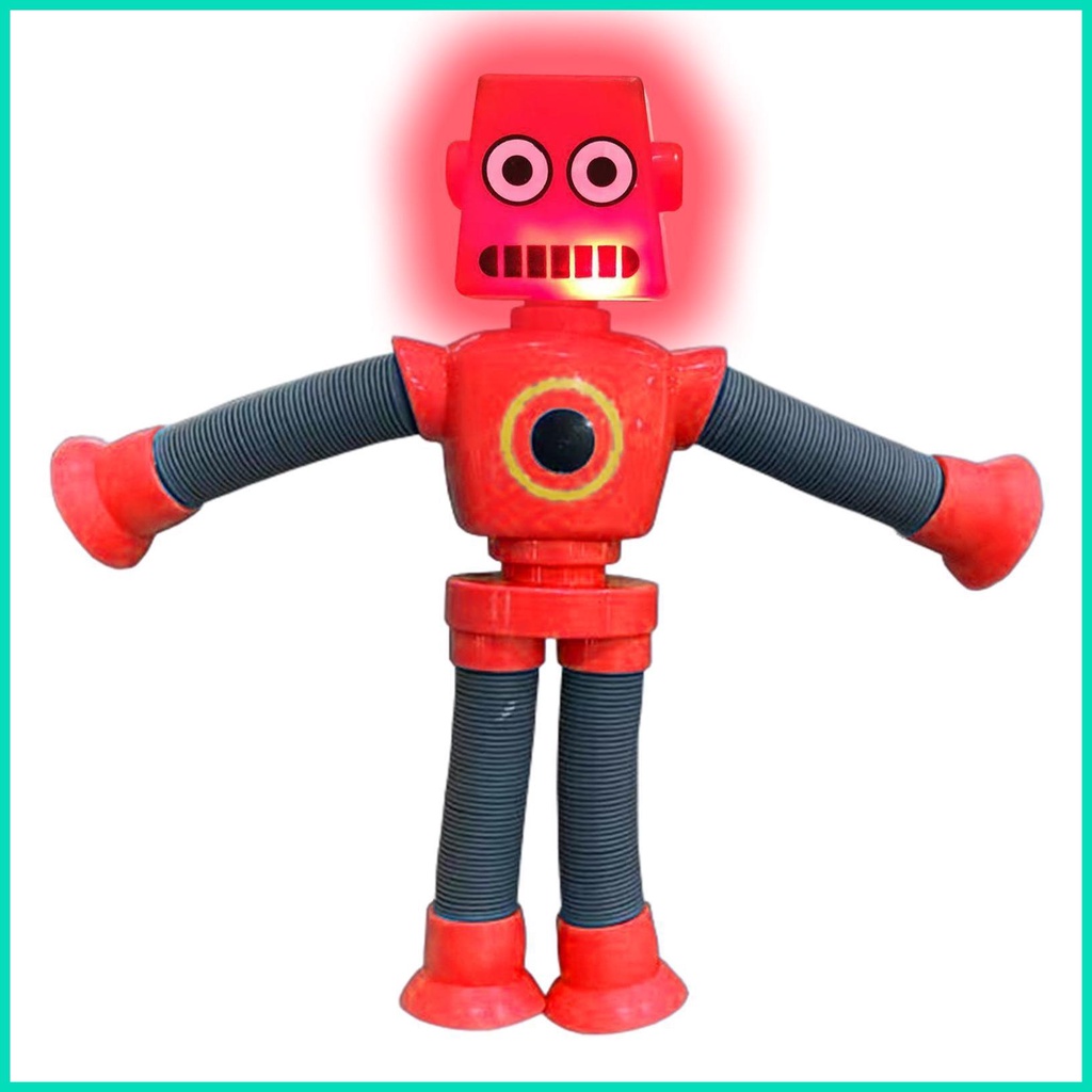 Đồ Chơi Robot Kéo Căng Cánh Tay Chân Có Đèn LED Giáo Dục Cho Trẻ Em
