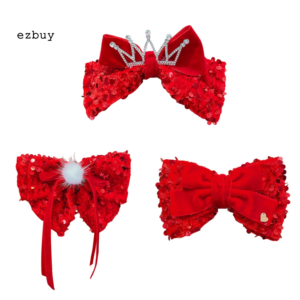 Kẹp Tóc Hình Vương Miện Trái Tim Đính Kim Sa Lấp Lánh Thời Trang Năm Mới