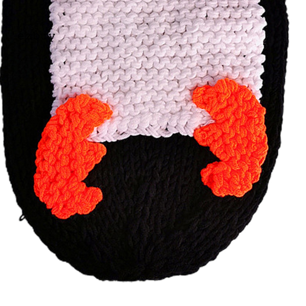 Bộ Đồ Quấn Em Bé Sơ Sinh In Họa Tiết Chim Cánh Cụt Đa Năng Dùng Làm Đạo Cụ Chụp Ảnh