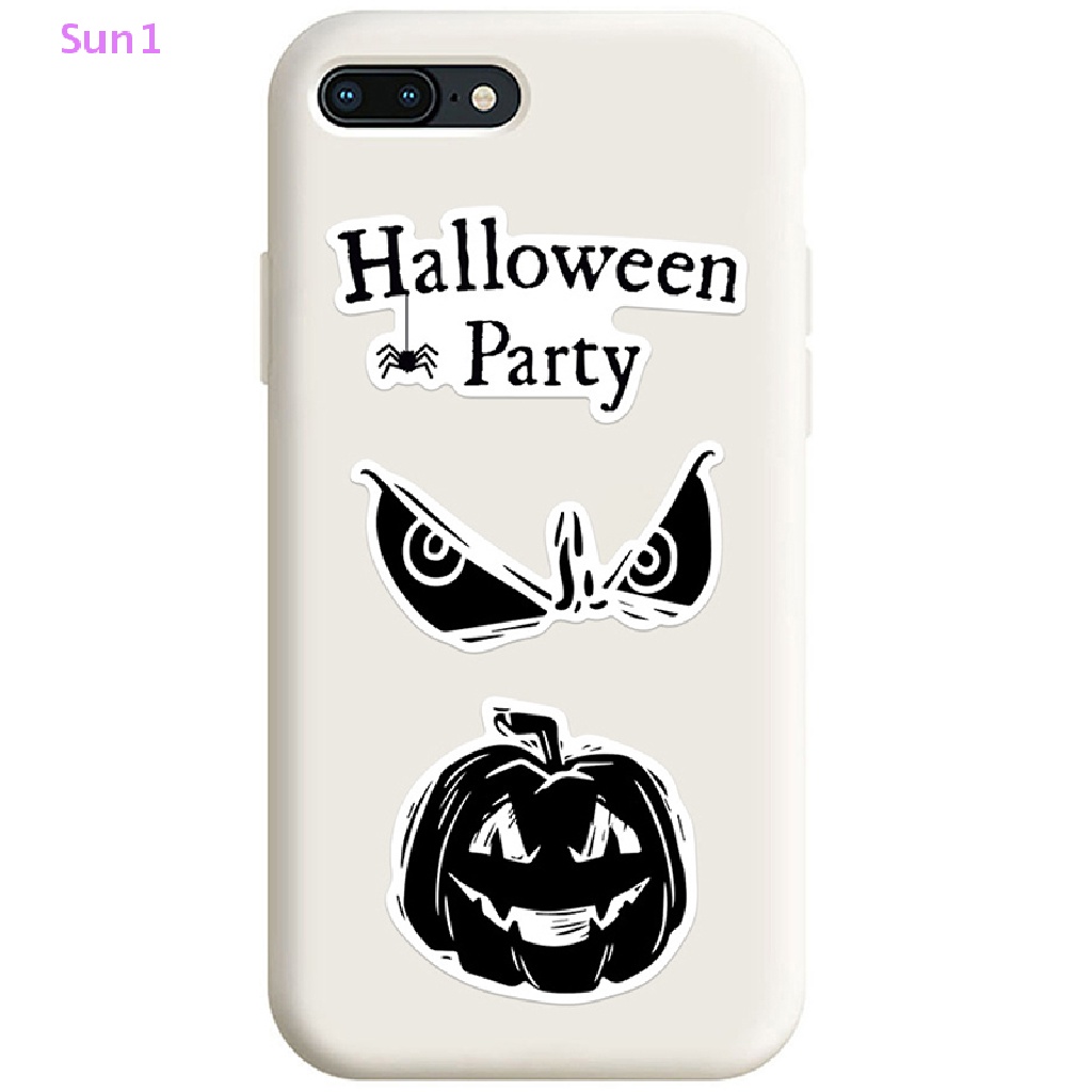 Set 50 Miếng Dán Trang Trí Xe Hơi / Laptop Họa Tiết Hoạt Hình Halloween Kinh Dị