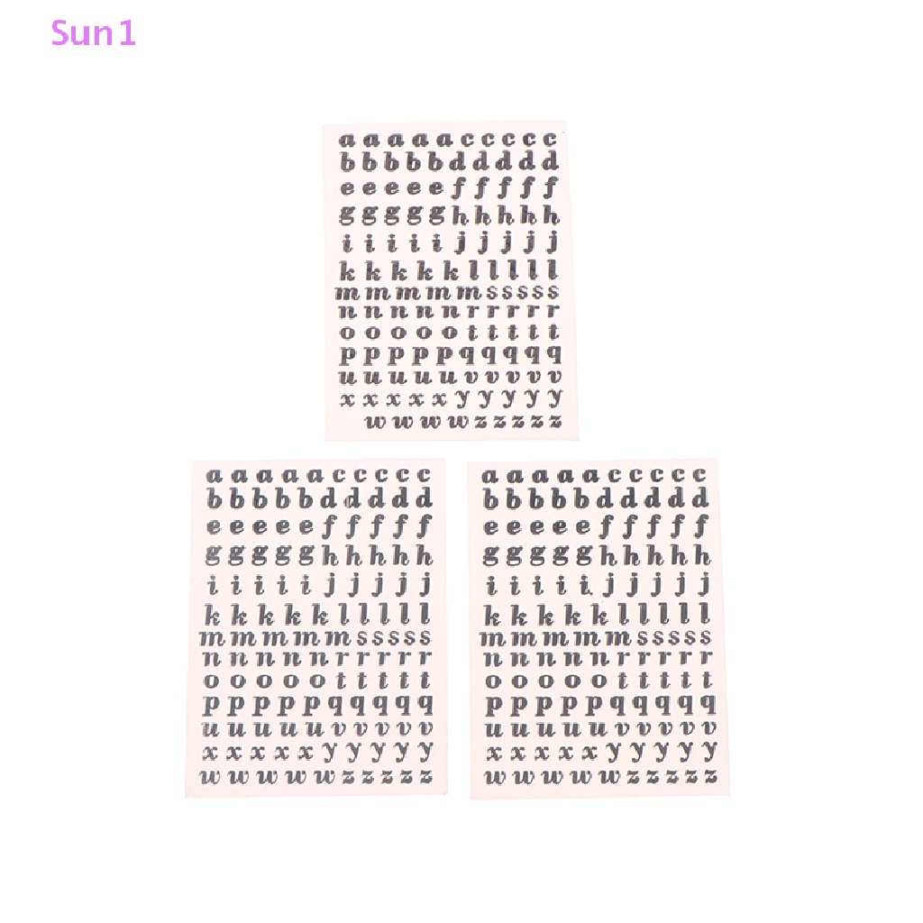Set 3 Miếng Dán Hình Chữ Cái 3mm Trang Trí Đa Năng Tiện Dụng