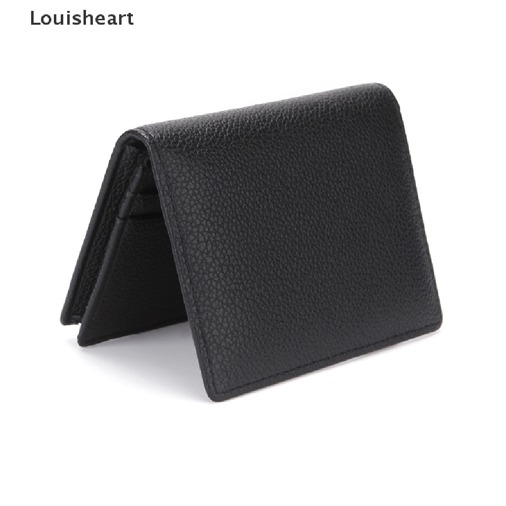 Ví Louisheart Da Pu Mini Màu Trơn Đựng Tiền / Thẻ Tiện Dụng Cho Nam